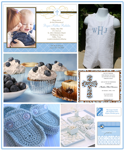 boy baptism Party Idea: Classic Baby Boy Baptism